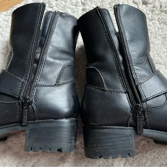 Harley-Davidson® Women's Alivia Black Leather 7-Inch Motorcycle Boots Size 6