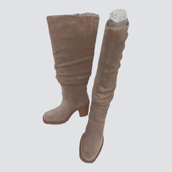 HARLEY DAVIDSON Women's Averhill Light Beige 14&quot; Motorcycle Boots D87251 Sz 9.5