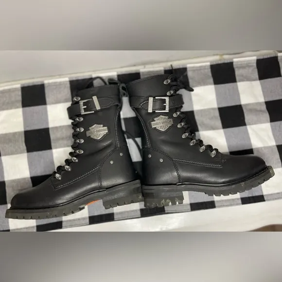 Harley-Davidson® Women's Calvert‎ 8-Inch Motorcycle Boots D87153. Size 5.5