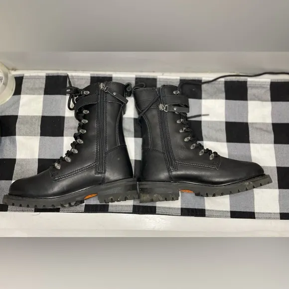 Harley-Davidson® Women's Calvert‎ 8-Inch Motorcycle Boots D87153. Size 5.5