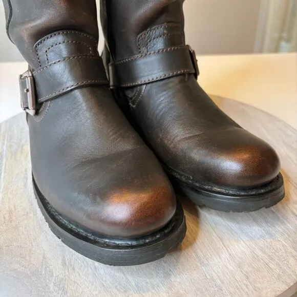 Harley Davidson Women's Darice Brown Leather Harness Motorcycle Boots US Size 11