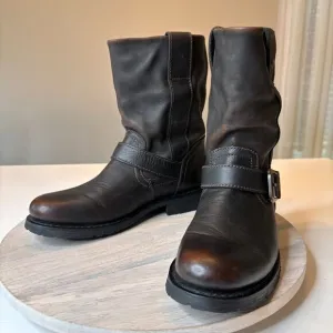 Harley Davidson Women's Darice Brown Leather Harness Motorcycle Boots US Size 11