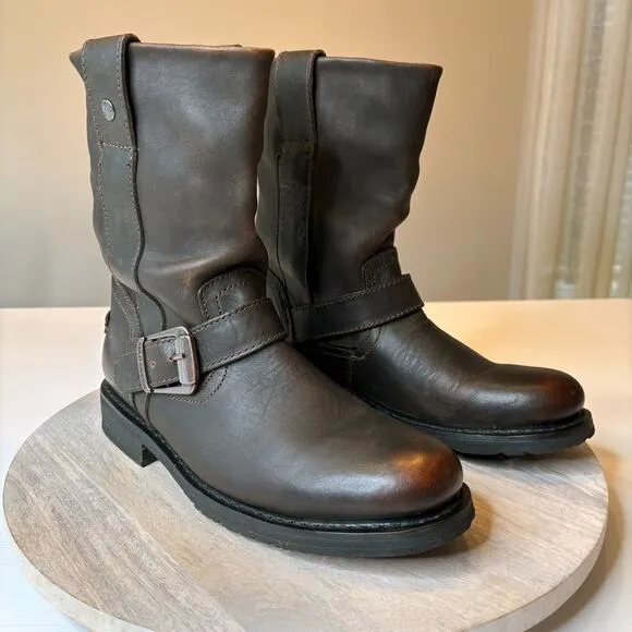 Harley Davidson Women's Darice Brown Leather Harness Motorcycle Boots US Size 11