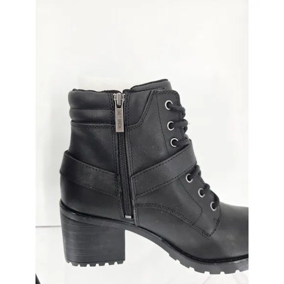 Harley-Davidson Women's Howell 5-Inch WP Black Motorcycle Boots, D84664 -Sz 10M