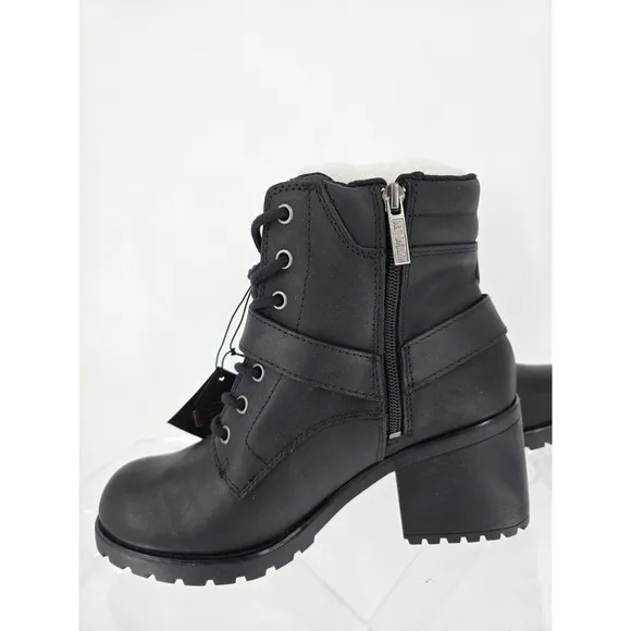 Harley-Davidson Women's Howell 5-Inch WP Black Motorcycle Boots, D84664 -Sz 10M