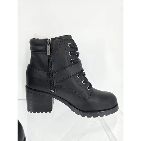 Harley-Davidson Women's Howell 5-Inch WP Black Motorcycle Boots, D84664 -Sz 10M