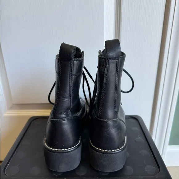 Harley‎ Davidson Women's  Laceup Black Leather Motorcycle Boots Sz 6