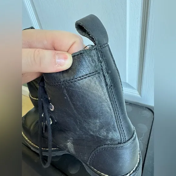 Harley‎ Davidson Women's  Laceup Black Leather Motorcycle Boots Sz 6