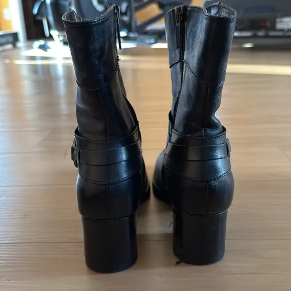 HARLEY DAVIDSON WOMENS LEATHER UPPER MID CALF MOTORCYCLE RIDING BOOTS SZ 7.5