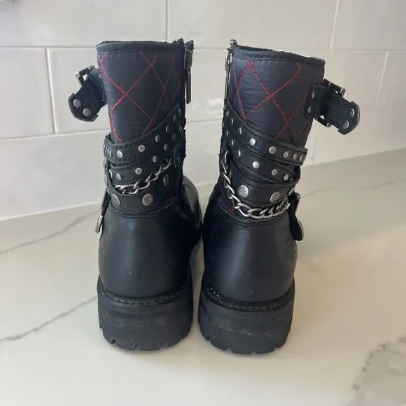 Harley-Davidson Women's Shay 6-Inch Motorcycle Boots Black Sz 9.5 D87043