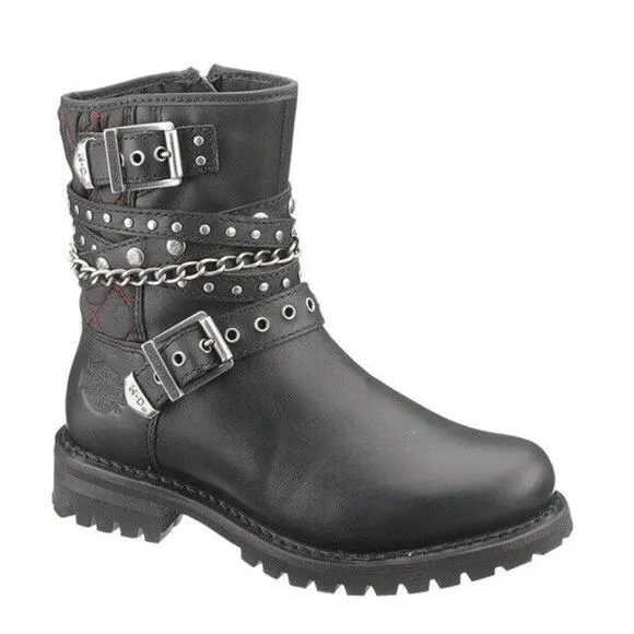 Harley-Davidson Women's Shay 6-Inch Motorcycle Boots Black Sz 9.5 D87043