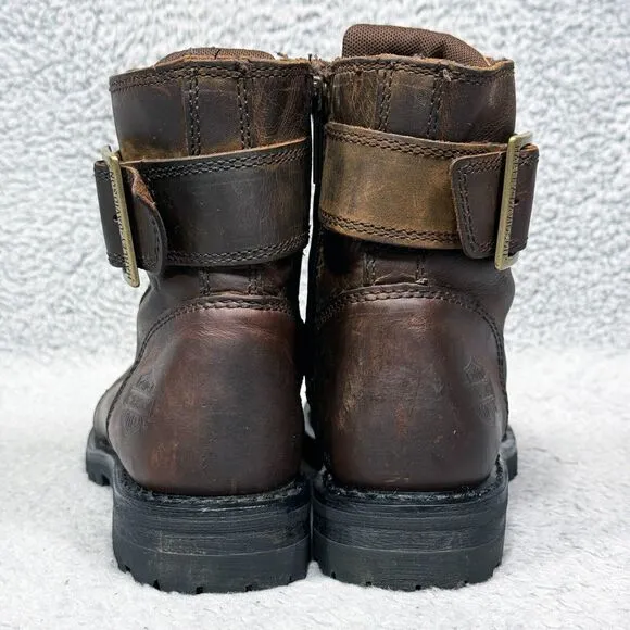 Harley-Davidson Womens Size 6.5 Motorcycle Boots Brown Leather D87087