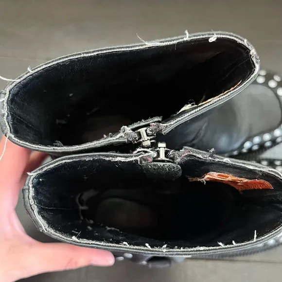 Harley Davidson Women's Studded Leather Motorcycle Boots Size 5 (US) #84227