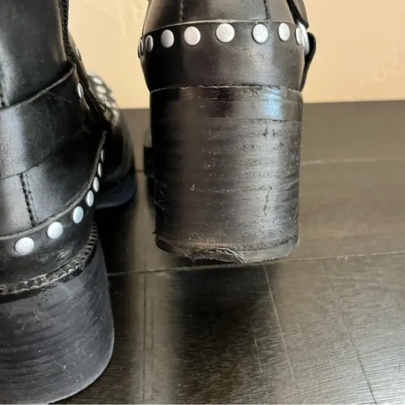 Harley Davidson Women's Studded Leather Motorcycle Boots Size 5 (US) #84227