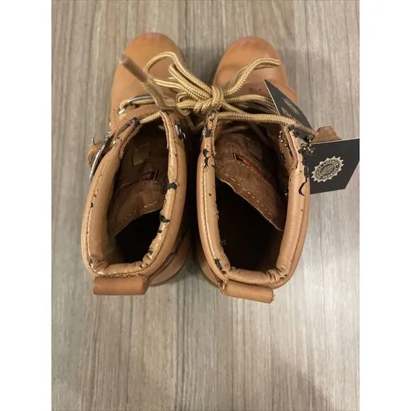 Harley Davidson Women's Sz 6.5 Brown Leather Motorcycle Biker Boots 81025 Buckle