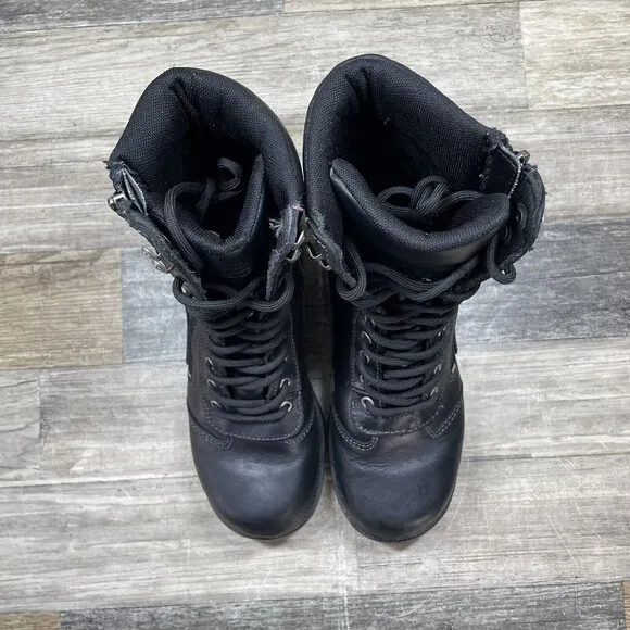 HARLEY-DAVIDSON Women’s TESSA Black Leather Motorcycle Boots D85262 Size 6.5