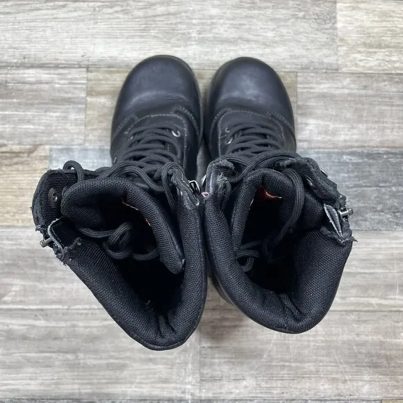 HARLEY-DAVIDSON Women’s TESSA Black Leather Motorcycle Boots D85262 Size 6.5