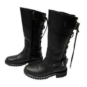Harley Davidson’s Women’s Alexa Back Lace Leather Moto Biker Boots D85167 7.5