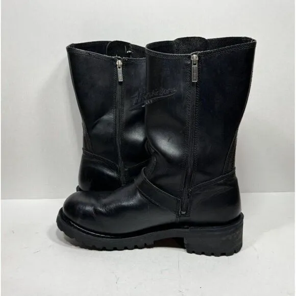 Harley-Davidson Trail Boss Motorcycle Boots Men’s Size 10.5 Side Zipper 91417