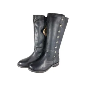 Harley Davidson Women's Capstan US7 Black Leather Side Zip Motorcycle Boots