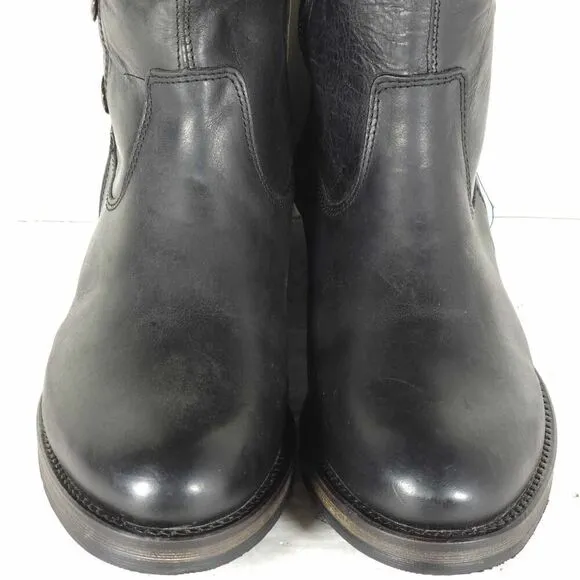 Harley Davidson Women's Capstan US7 Black Leather Side Zip Motorcycle Boots