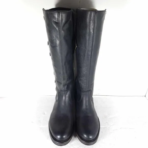 Harley Davidson Women's Capstan US7 Black Leather Side Zip Motorcycle Boots