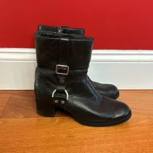 Harley Davidson Womens Sadie Black Leather Riding Boots Size 7