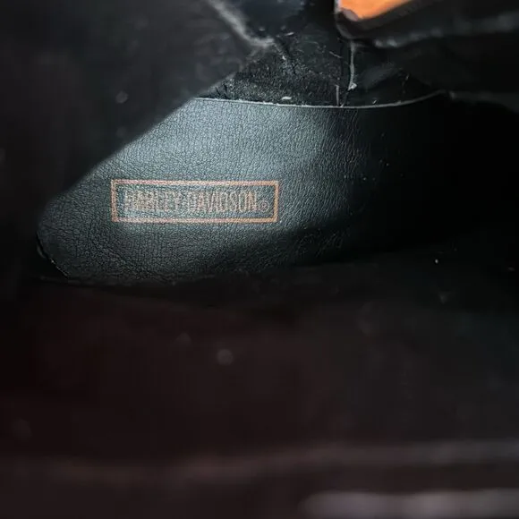 Harley Davidson Womens Sadie Black Leather Riding Boots Size 7