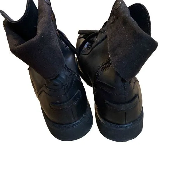 Harley Davidson Women’s Amaris Black Leather Motorcycle Boots Size 10