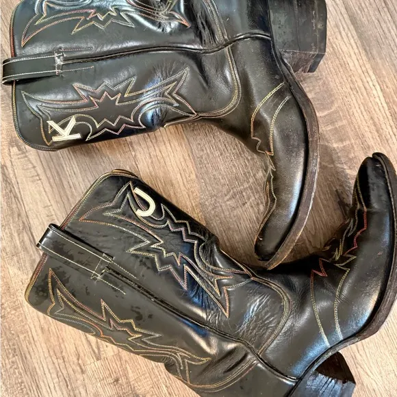 Heritage Black Leather Western Boots
