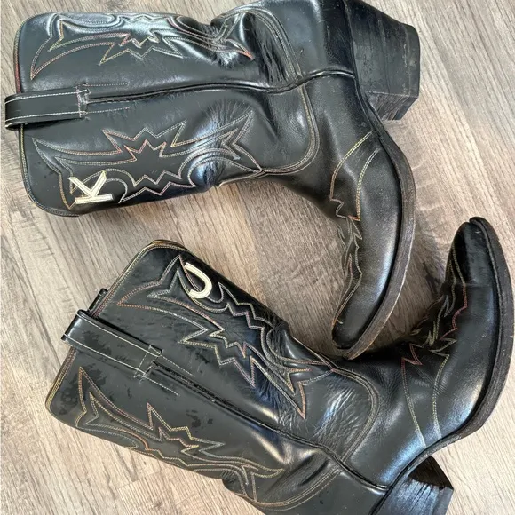 Heritage Black Leather Western Boots