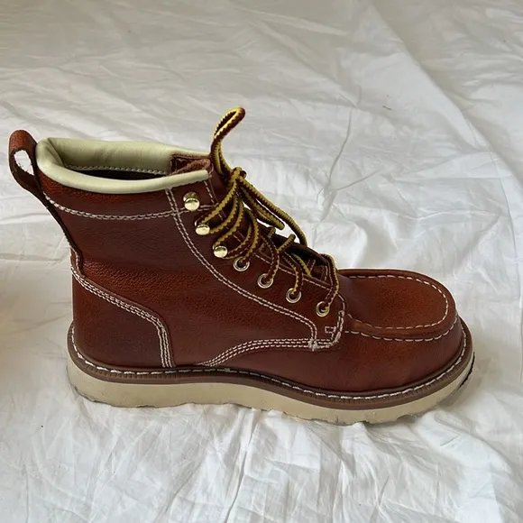Herman Survivors Steel Toe Genuine Leather Ankle Workboots Reinforced Mens 7