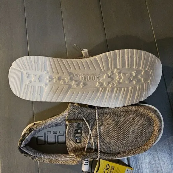 Hey Dude Men's Sand Dune Camo Wally Stretch Moc Shoes Size 8