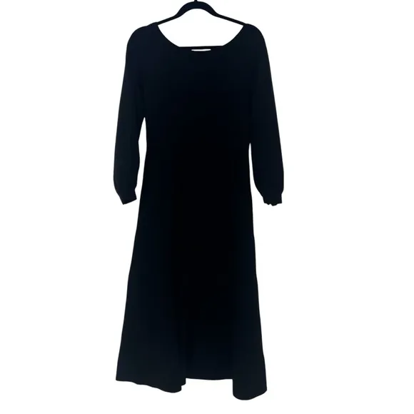 Hill House Maude Black Knit Sweater Dress Size L