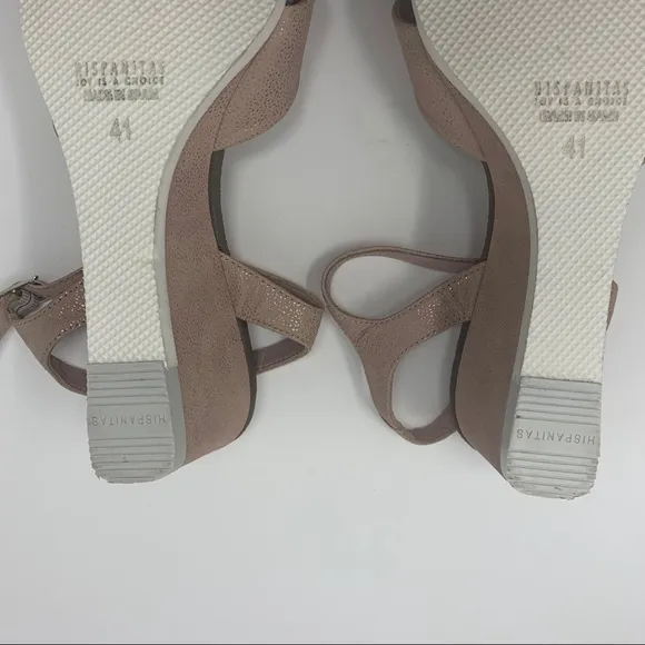 Hispanitas Codie Leather Wedge Sandals Shoes Women Size 41 10