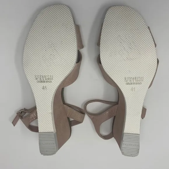 Hispanitas Codie Leather Wedge Sandals Shoes Women Size 41 10