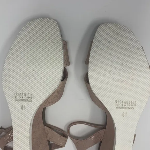 Hispanitas Codie Leather Wedge Sandals Shoes Women Size 41 10