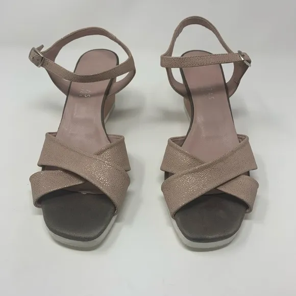 Hispanitas Codie Leather Wedge Sandals Shoes Women Size 41 10