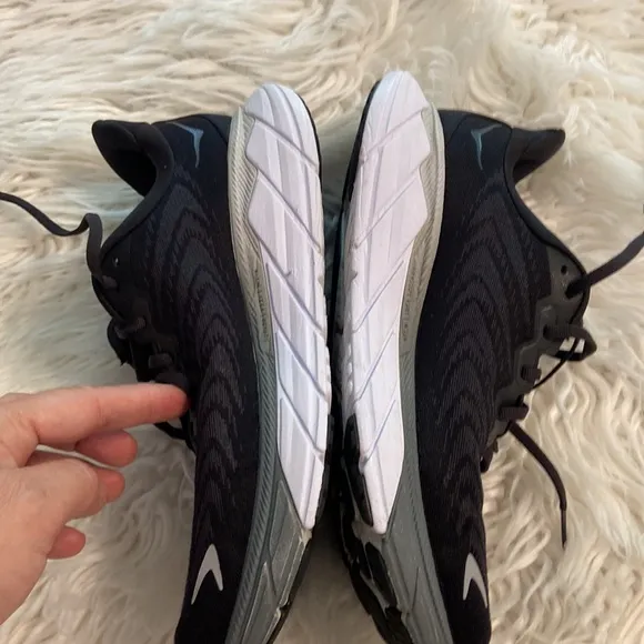 HOKA AHARI Black and Gray Running Shoes size 10B Black excellent condition