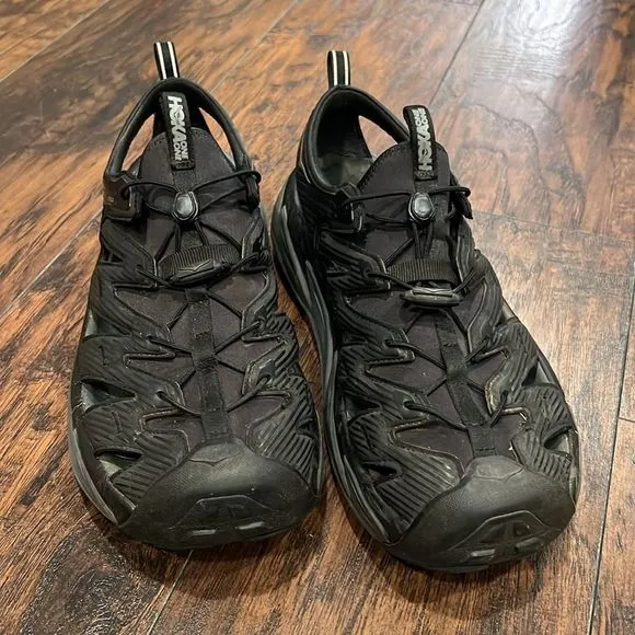 Hoka Hopara Triple Black Men Outdoors Trail Hiking Shoes Sandals size 14 in GUC