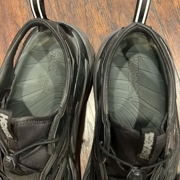 Hoka Hopara Triple Black Men Outdoors Trail Hiking Shoes Sandals size 14 in GUC