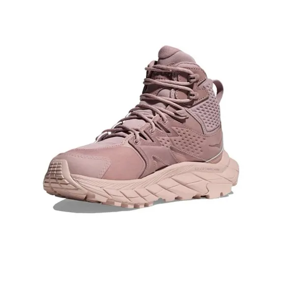 Hoka One One Anacapa Mid Trainers Mauve Pink GORE-TEX Trail Hiking Shoes 13 NEW