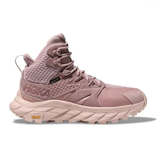 Hoka One One Anacapa Mid Trainers Mauve Pink GORE-TEX Trail Hiking Shoes 13 NEW