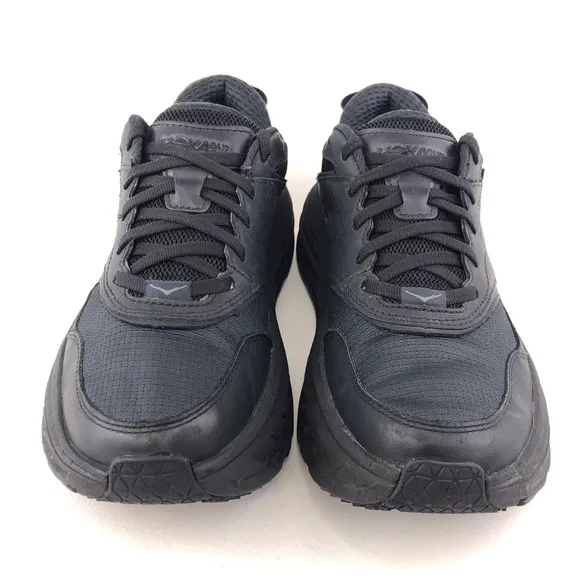 Hoka One One Bondi L GTX Black Leather Running Shoes 8