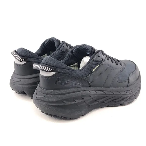 Hoka One One Bondi L GTX Black Leather Running Shoes 8
