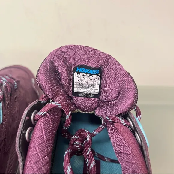 Hoka One One Kaha 2 Low GTX Waterproof Grape Wine Hiking Shoes Women’s Size 6.5