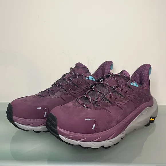 Hoka One One Kaha 2 Low GTX Waterproof Grape Wine Hiking Shoes Women’s Size 6.5