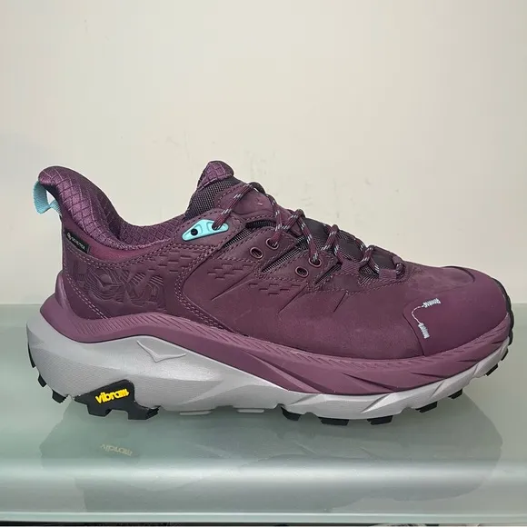 Hoka One One Kaha 2 Low GTX Waterproof Grape Wine Hiking Shoes Women’s Size 6.5