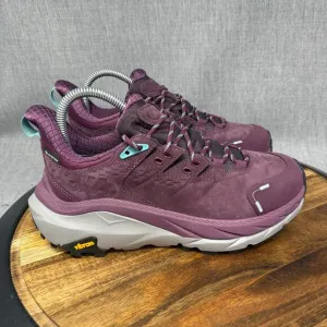 Hoka One One Kaha 2 Low GTX Women's Size 6 Hiking Shoes Grape Wine Purple Trail