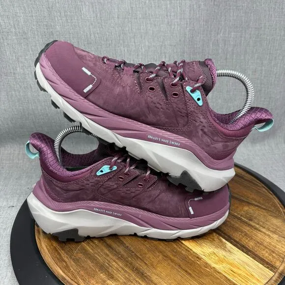Hoka One One Kaha 2 Low GTX Women's Size 6 Hiking Shoes Grape Wine Purple Trail